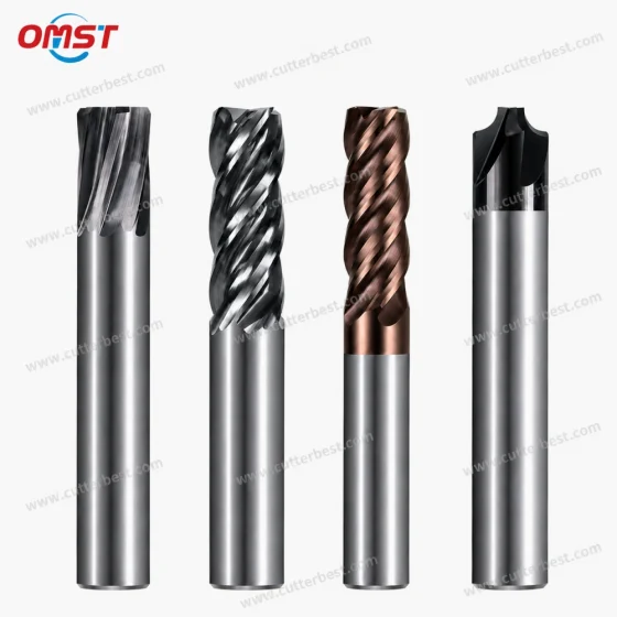 Carbide milling cutters with different cutting geometries