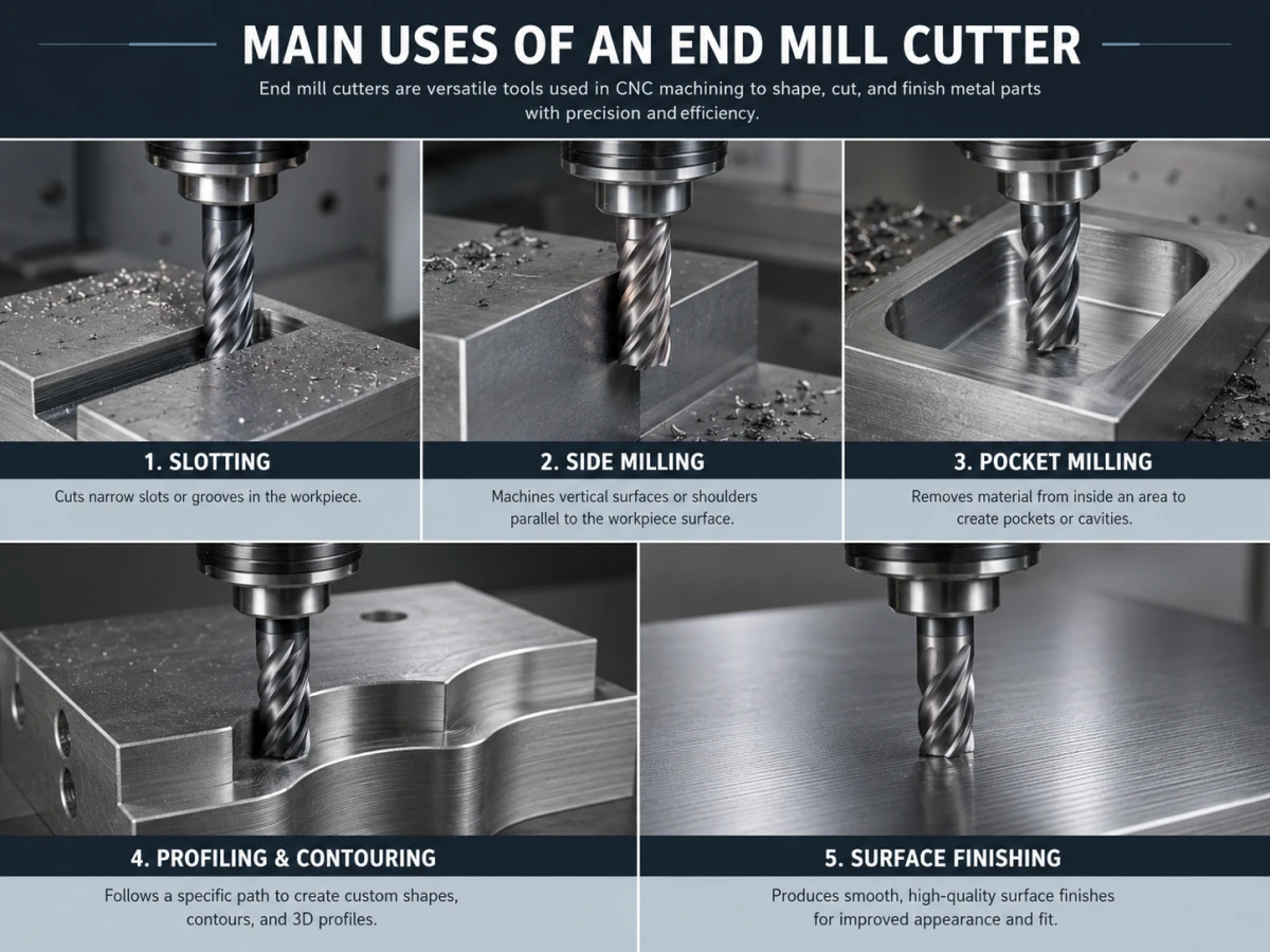 common types of end mill cutting tool