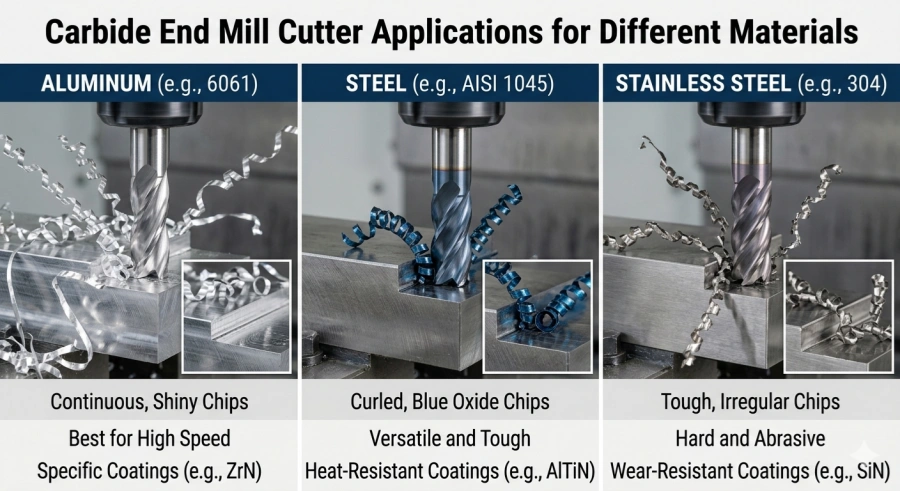 carbide end mill cutter applications