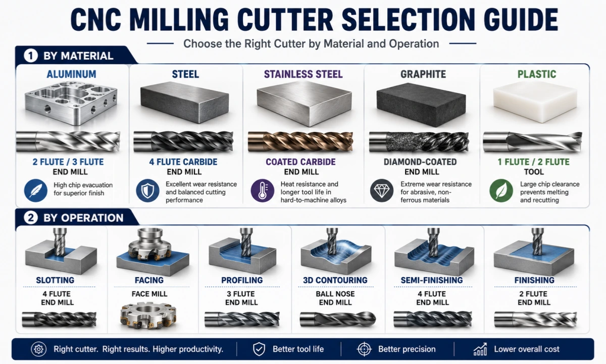 CNC milling cutter selection guide
