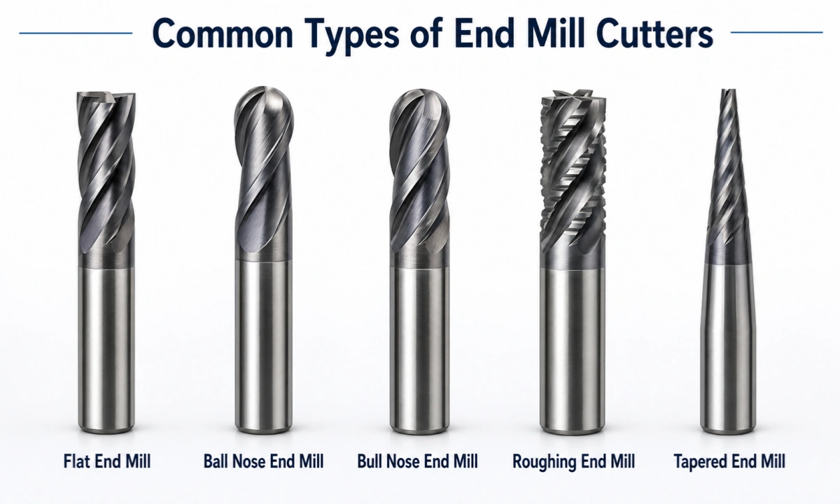 common end mill types for CNC machining