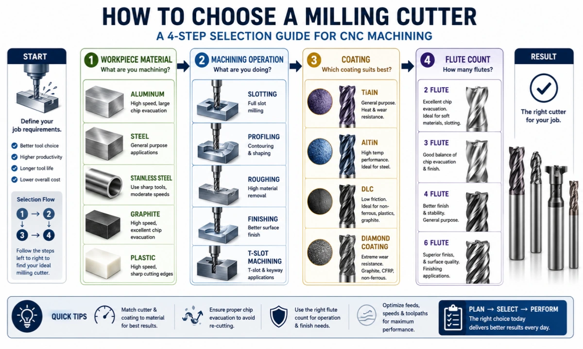 Milling Cutter Selection Guide for CNC Machining