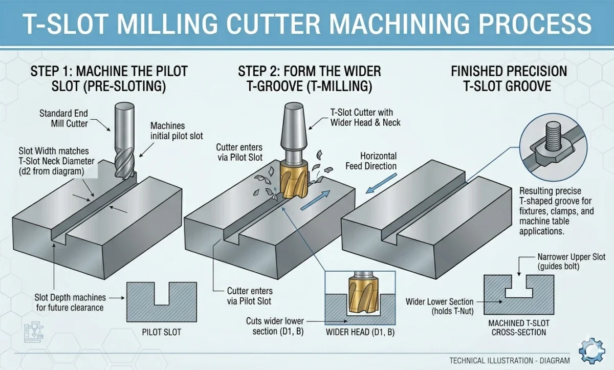 T Slot Milling Cutter Machining Process