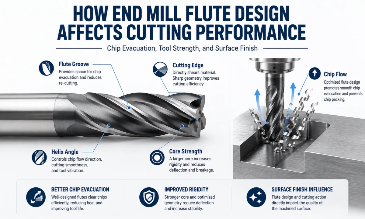 end mill flute design and chip evacuation
