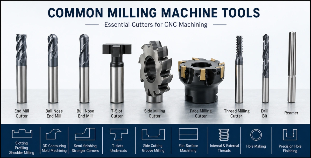 milling machine tools for CNC machining