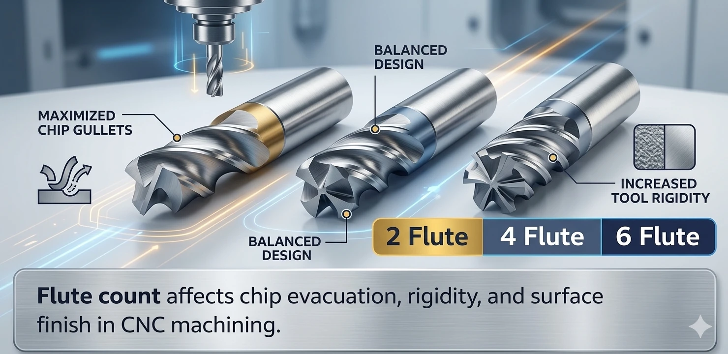 2 flute vs 4 ขลุ่ยกับ 6 flute end mill comparison