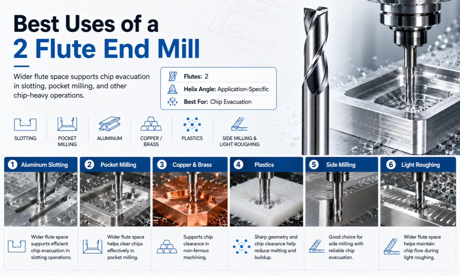Best Uses of a 2 Flute End Mill