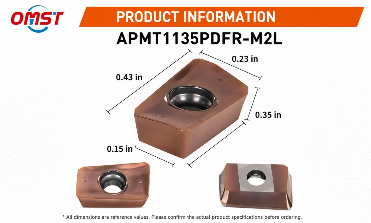 APMT1135PDFR-M2L insert dimension reference