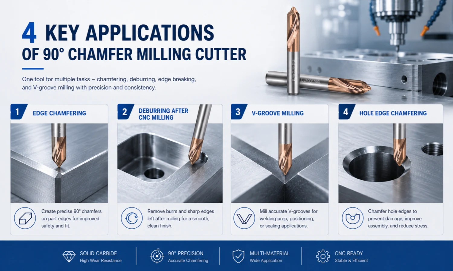 chamfer cutter applications in CNC machining