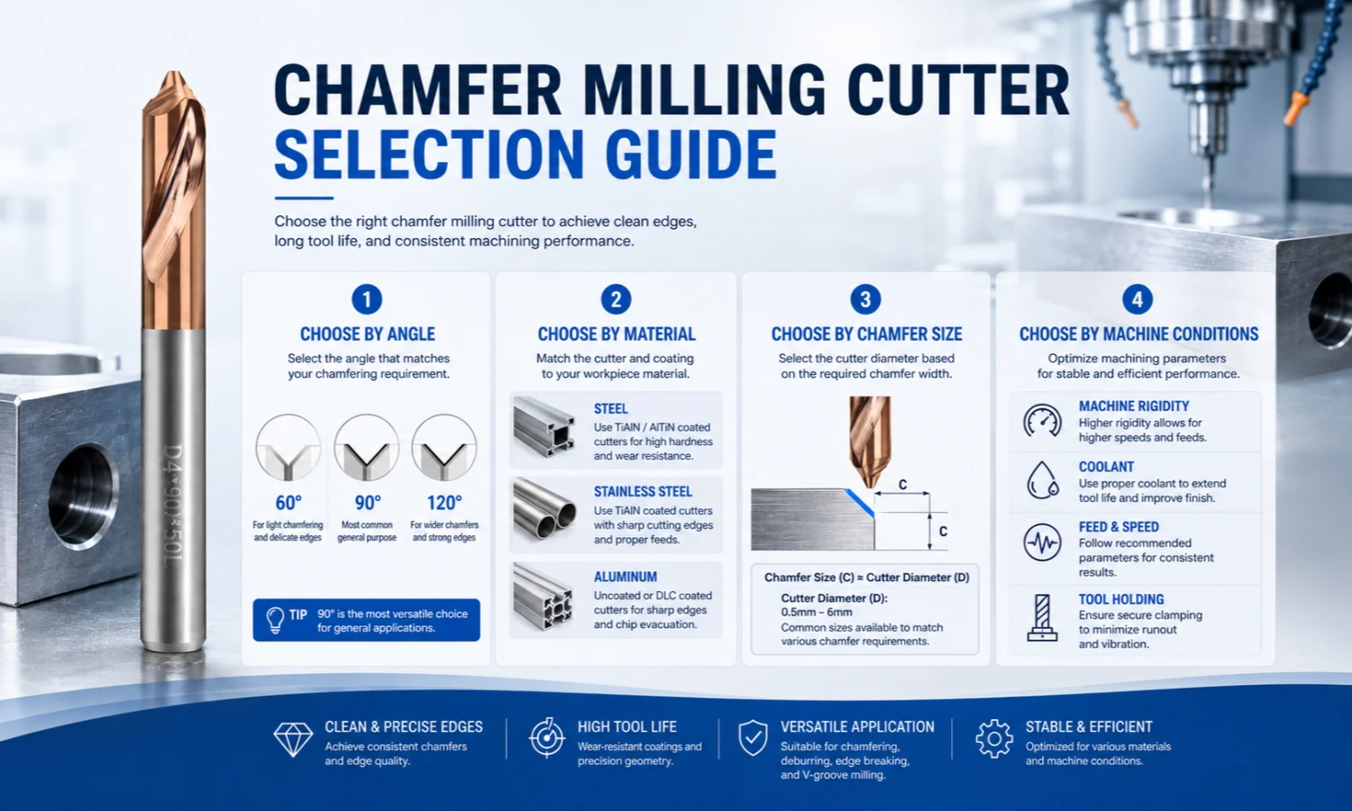 how to choose a chamfer milling cutter