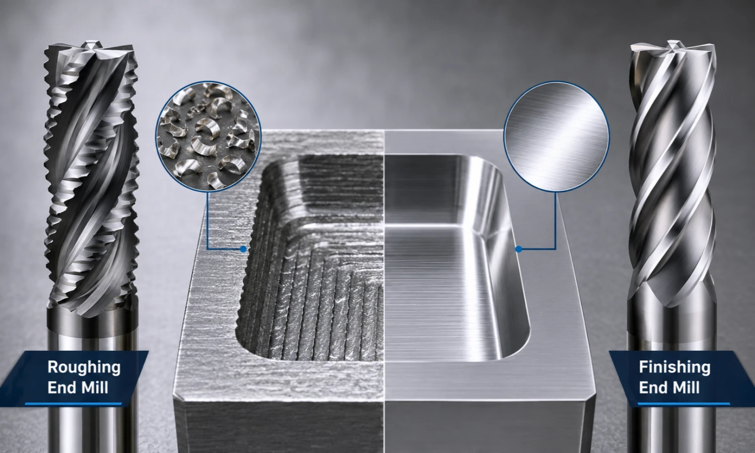 serrated roughing end mill chip breaking