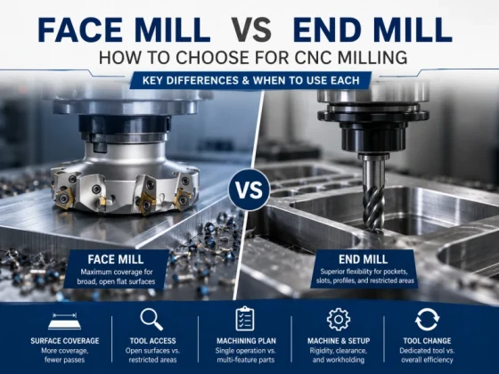 Face mill vs end mill comparison for CNC milling