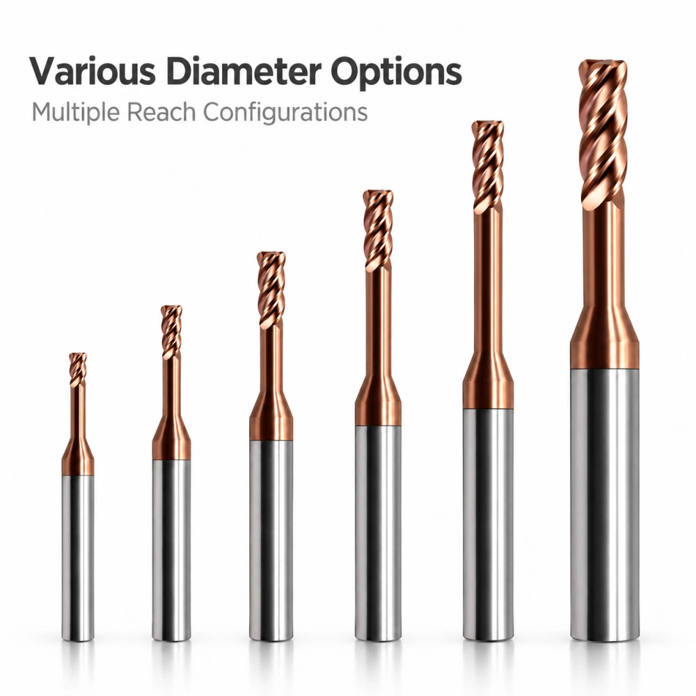 Long Neck Corner Radius End Mills
