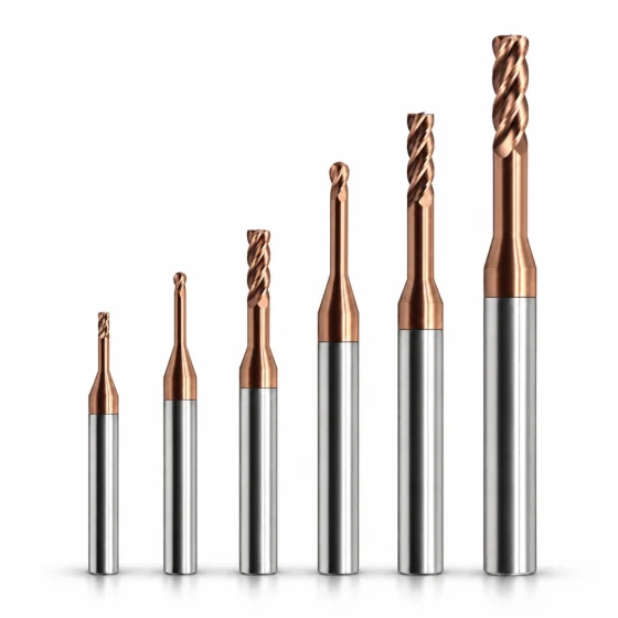 Long Reach End Mills with Reduced Neck
