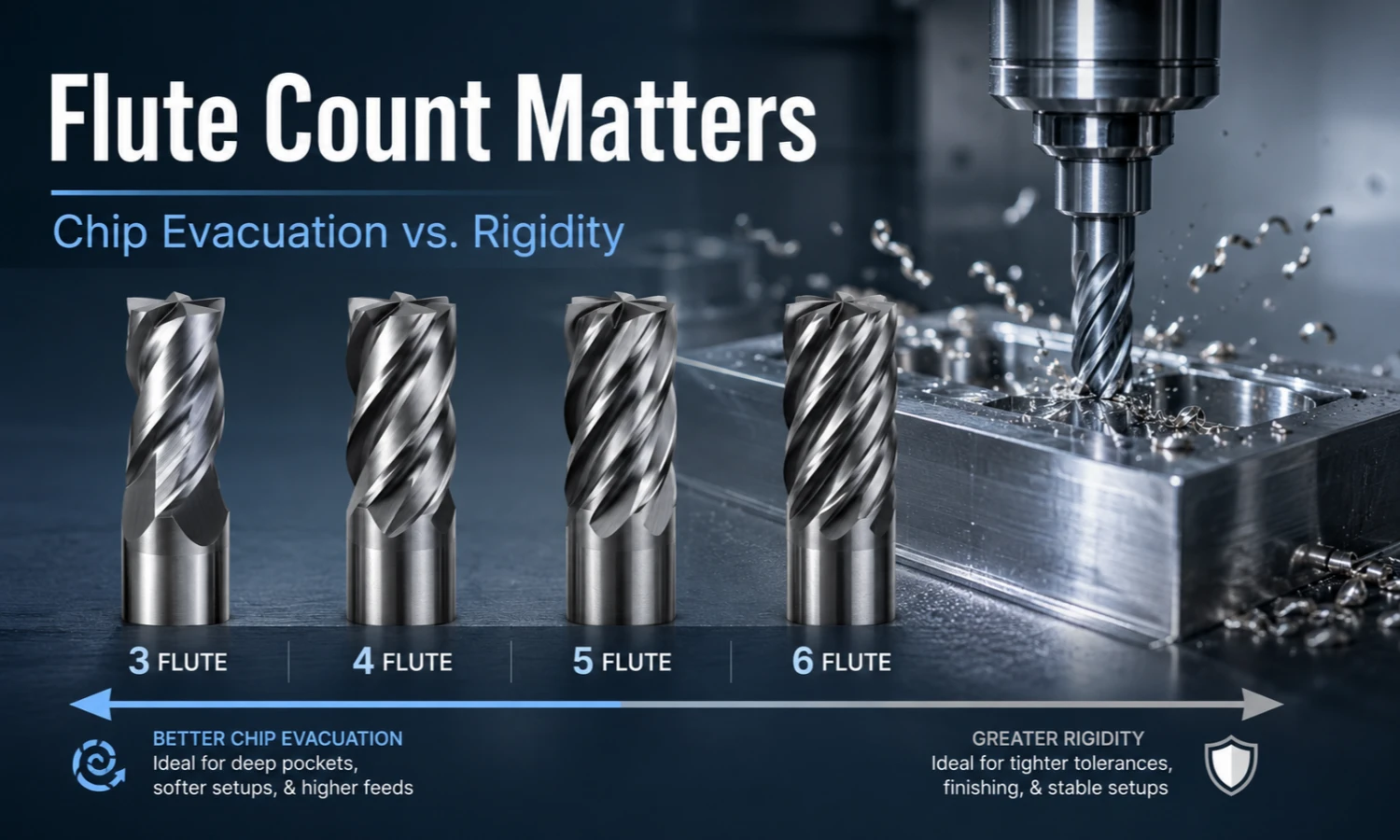 end mill flute count for stainless steel