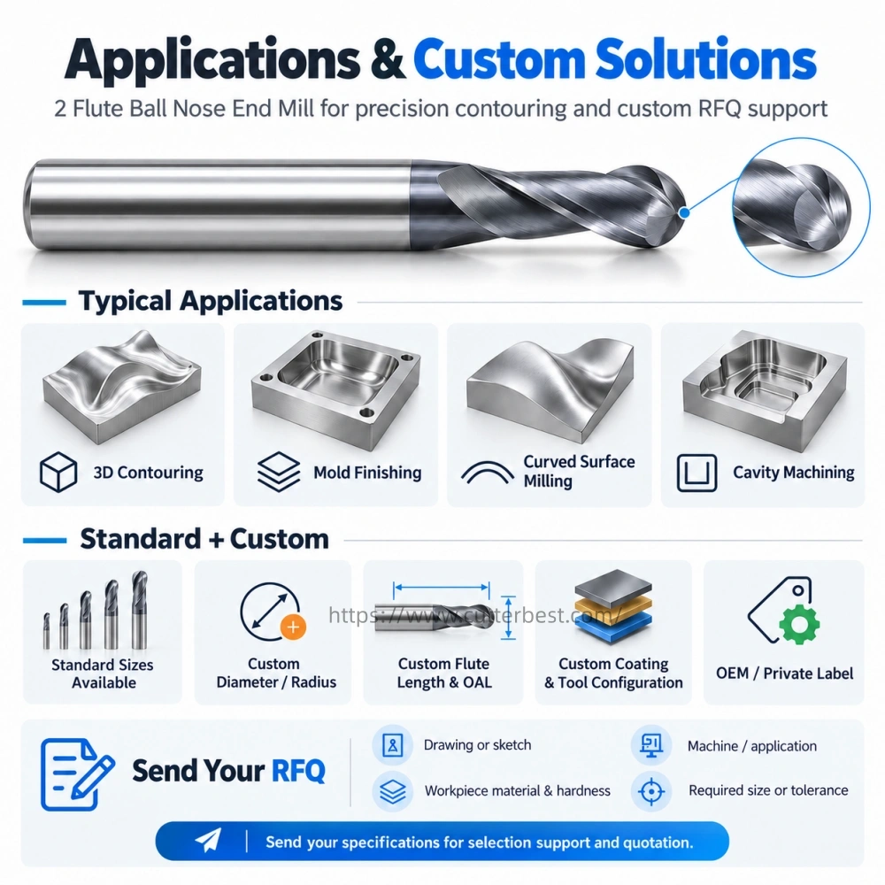 2 Flute Ball Nose End Mills