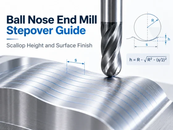ball nose end mill stepover guide for scallop height and surface finish